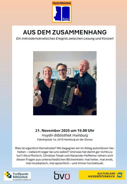 Aus dem Zusammenhang 21.11.2025