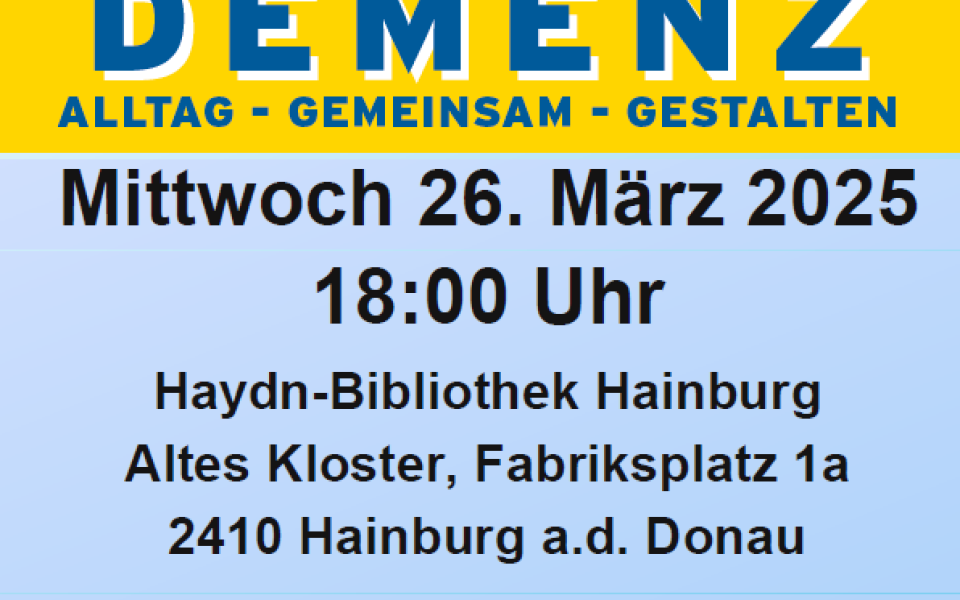 Demenz 26.03.2025