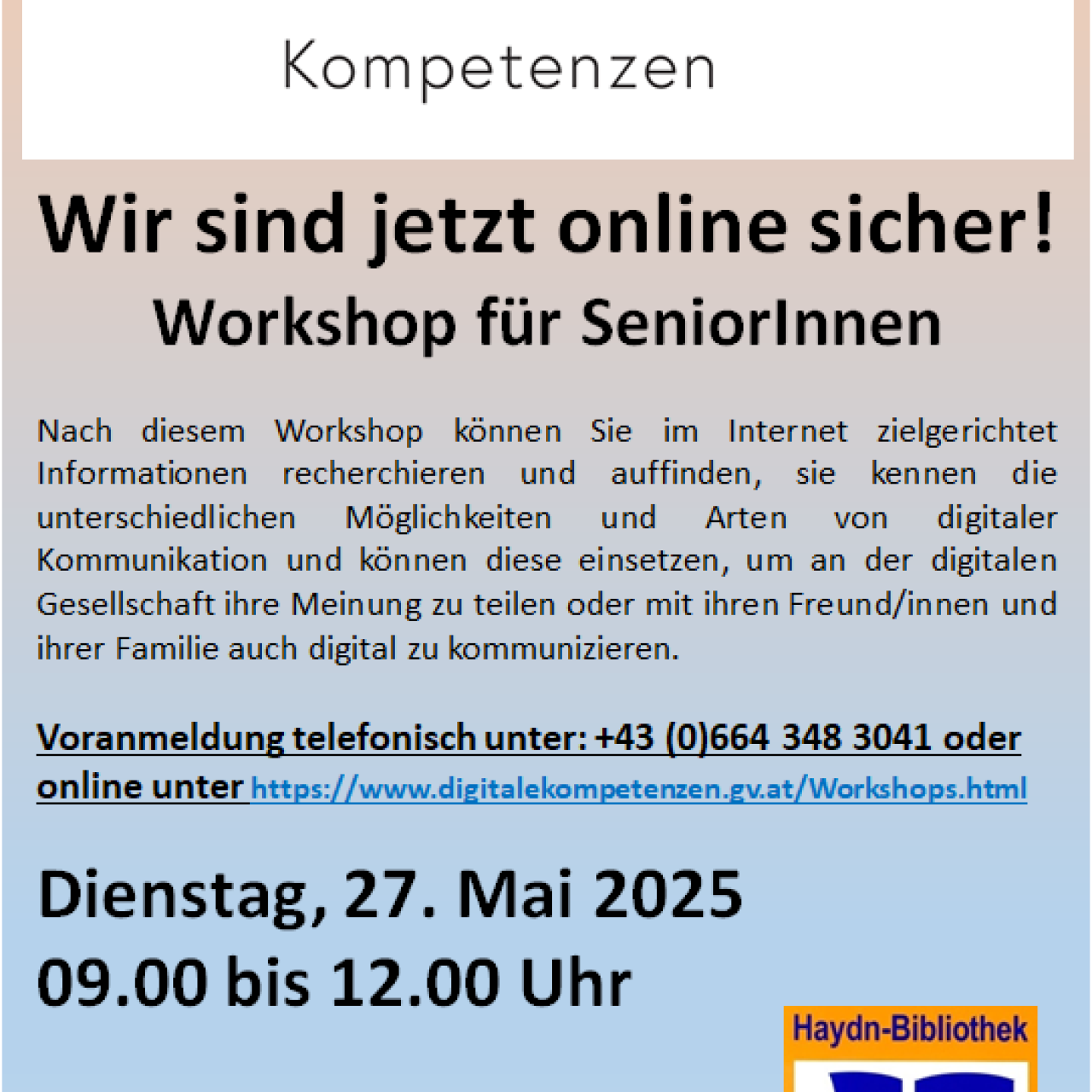 Digital Workshop SeniorInnen 27.05.2025